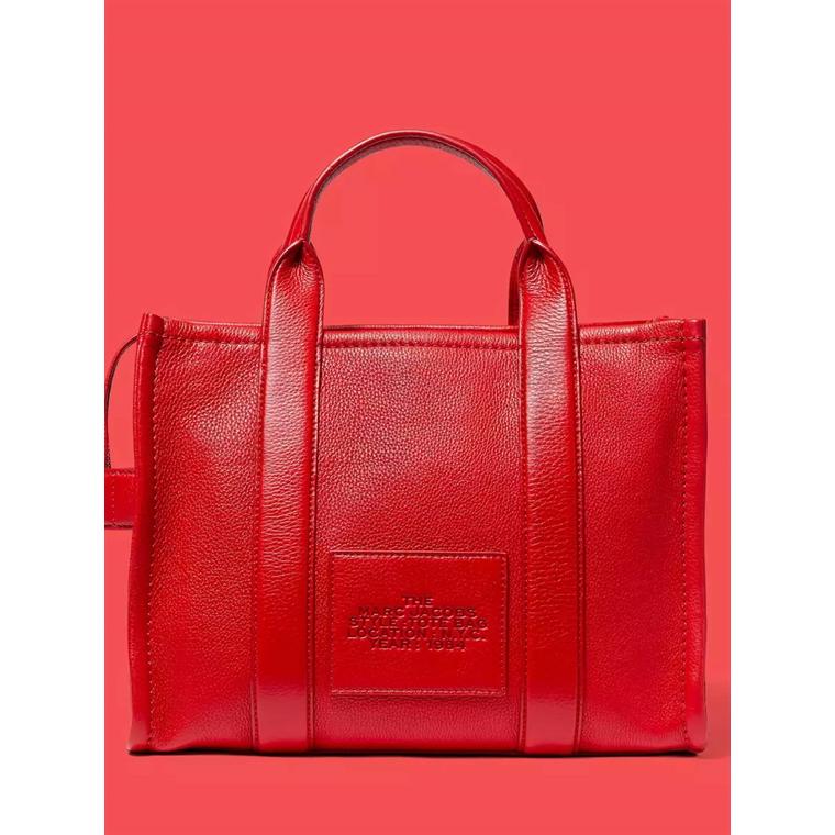 Marc Jacobs The Medium Leather Tote Bag, True Red  